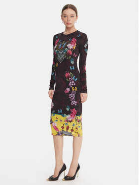 Versace Jeans Couture Versace Jeans Couture Kleid für den Alltag 79HAO9P0 JS491 Schwarz Slim Fit