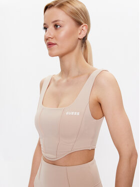 Guess Top Brigit V3GP02 MC04Z Bež Slim Fit