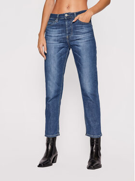 Please Please Jeans hlače P66MBQ2PUV Mornarsko modra Mom Fit