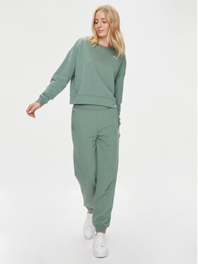 Puma Puma Trenerka Loungewear 676089 Zelena Relaxed Fit