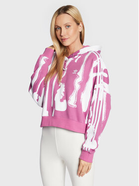 adidas adidas Džemperis THEBE MAGUGU HK5196 Violetinė Relaxed Fit