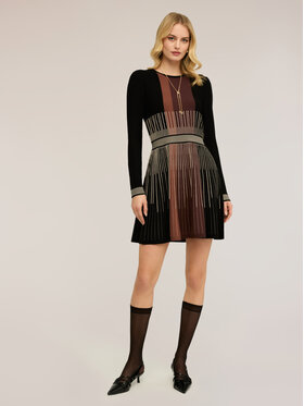 Motivi Motivi Vestito da giorno 7627W001541N0Z3 Nero Flared Fit