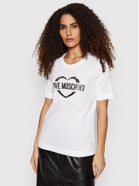 LOVE MOSCHINO LOVE MOSCHINO T-shirt W4F153NM 3876 Bianco Regular Fit