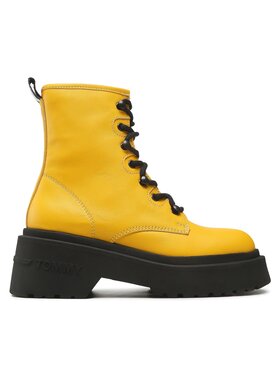Tommy Jeans Tommy Jeans Botki Lace Up Chunky EN0EN02057 Żółty