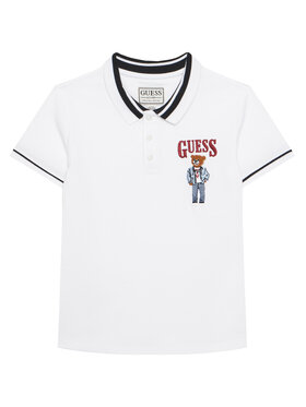 Guess Guess Tricou polo L6RP01 KBV51 Alb Regular Fit