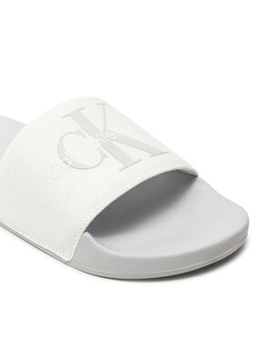 Calvin Klein Jeans Natikači Slide Monogram Co YW0YW00103 Écru