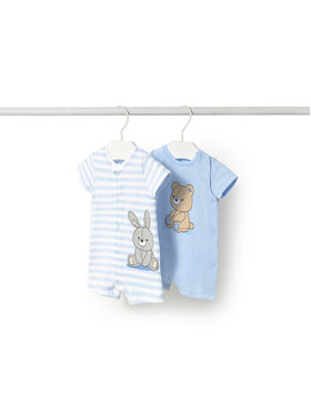 Mayoral Mayoral Set di 2 tutine romper 1707 Celeste