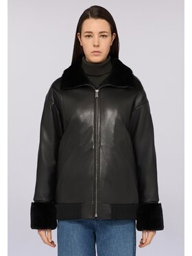 Trussardi Trussardi Kurtka skórzana 8920A000322N033 Czarny Over Fit