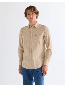Wrangler Wrangler Koszula 1 PKT SHIRT Beżowy Regular Fit