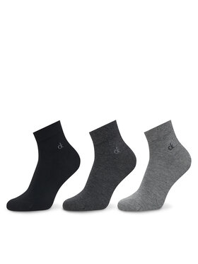 Calvin Klein Calvin Klein Комплект 3 чифта къси чорапи мъжки 701234209 Сив