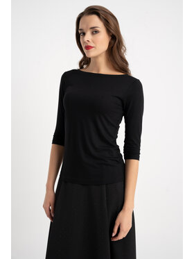 CLICK CLICK Μπλουζάκι 10-6823 S Μαύρο Fitted Fit