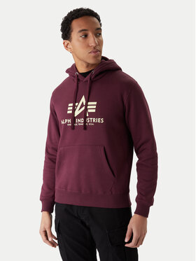 Alpha Industries Alpha Industries Bluză Basic 178312 Vișiniu Regular Fit