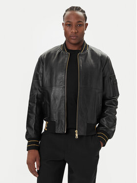 Versace Jeans Couture Versace Jeans Couture Kurtka skórzana 79GAVP06 CPPS3 Czarny Regular Fit