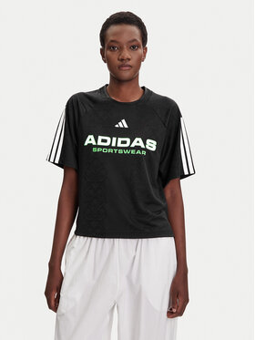 adidas adidas Tričko Tiro x Common Goal Jacquard JL9212 Čierna Loose Fit