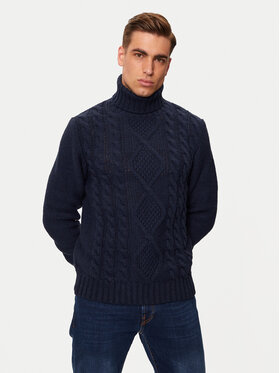 Bomboogie Bomboogie Bluză cu gât MM8796TKAW4 Bleumarin Regular Fit