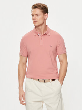 Tommy Hilfiger Tommy Hilfiger Поло Palm Under Collar MW0MW34738 Рожевий Regular Fit