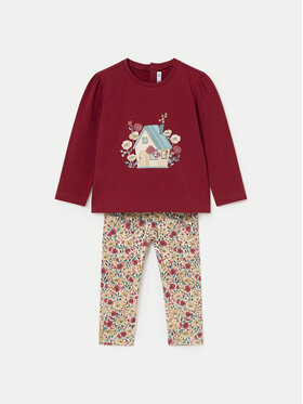 Mayoral Mayoral Komplet bluzka i legginsy 2714 Czerwony Regular Fit