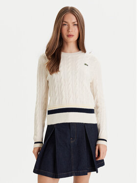 Lacoste Lacoste Sveter AF4159 Écru Regular Fit