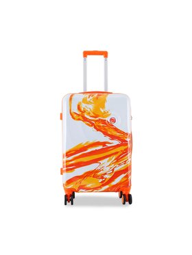 Semi Line Semi Line Vidutinio Dydžio Kietas Lagaminas T5655-2 Oranžinė