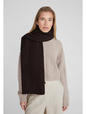 Style Republic Style Republic Szalik mieszanka kaszmiru i wełny Brązowy ciemny