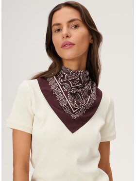 LEBRAND LEBRAND Chusta Bandana Bordowy