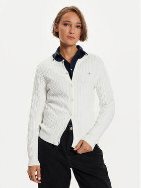 Gant Gant Ζακέτα 4800103 Λευκό Slim Fit