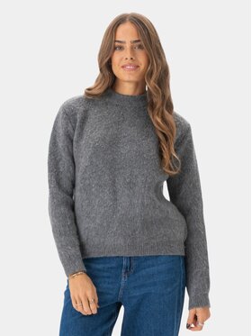 TeeShoppen TeeShoppen Sweter 'Basic Collection' Szary Regular Fit