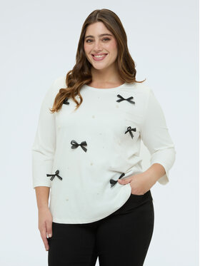 Fiorella Rubino Fiorella Rubino T-Shirt G04QL008927N0S1 Biały Boxy Fit