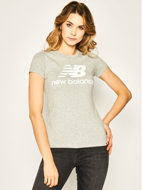 New Balance New Balance T-shirt Essentials Stacked Logo Tee WT91546 Gris Athletic Fit
