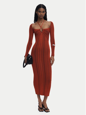 Desigual Desigual Rochie cocktail Marlene 25WWVF08 Portocaliu Slim Fit