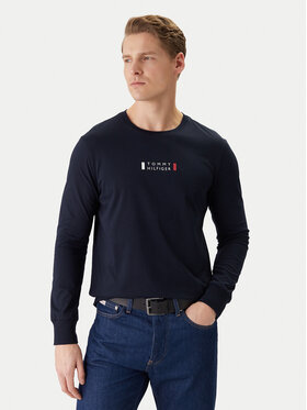 Tommy Hilfiger Tommy Hilfiger Longsleeve Brand Love Ls Tee MW0MW41454 Σκούρο μπλε Slim Fit
