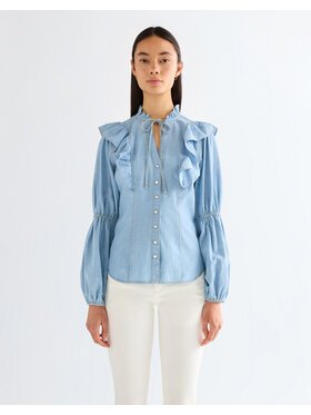 Wrangler Wrangler Koszula ROMANCE BLOUSE Szary Slim Fit