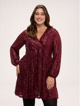 Fiorella Rubino Fiorella Rubino Vestito da giorno 7018L001316N036 Bordeaux Regular Fit