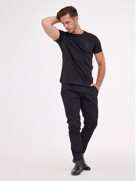 VILLARO VILLARO T-Shirt TSH028VIM Czarny Regular Fit