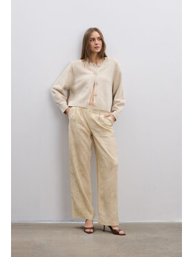 Fobya Fobya Kardigan F2114 Beżowy Basic Fit