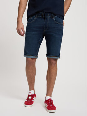 Cross Jeans Cross Jeans Szorty jeansowe A 533-014 Niebieski Slim Fit