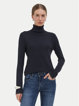 Liu Jo Liu Jo Bluză cu gât WF6013 MS49I Bleumarin Slim Fit