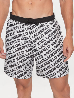 KARL LAGERFELD KARL LAGERFELD Plavecké šortky 230M2203 Biela Regular Fit