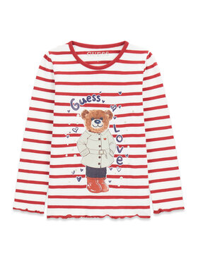 Guess Guess Bluză K6BI13 K5840 Alb Regular Fit