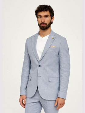 VILLARO VILLARO Marynarka MAR716 Niebieski Slim Fit