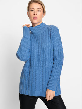 Olsen Olsen Rollkragenpullover Cora 11004169 Blau Regular Fit