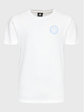 Kaotiko Kaotiko T-Shirt Smile AL036-01-G002 Λευκό Relaxed Fit