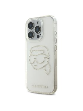 KARL LAGERFELD KARL LAGERFELD Etui na telefon IML Rhinestones Karl Head Przezroczysty