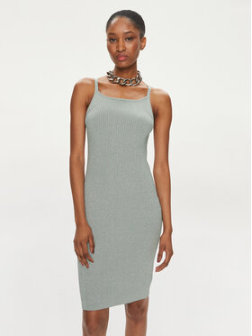 MICHAEL Michael Kors MICHAEL Michael Kors Φόρεμα υφασμάτινο MS482DMAFB Ασημί Slim Fit