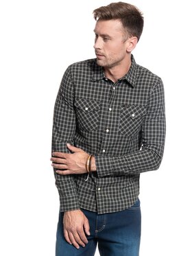 Lee Lee Koszula CLEAN WESTERN SHIRT Zielony Slim Fit