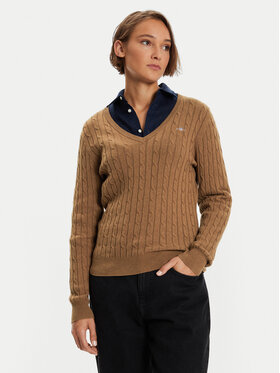 Gant Gant Džemperis 4800101 Brūns Slim Fit