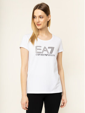 EA7 Emporio Armani EA7 Emporio Armani T-Shirt 3HTT30 TJ12Z 1100 Bílá Regular Fit
