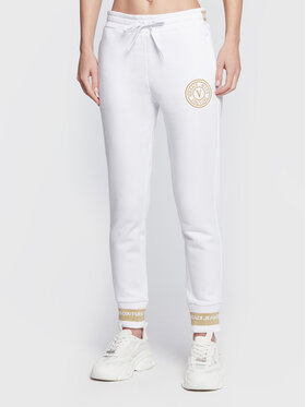 Versace Jeans Couture Versace Jeans Couture Spodnie dresowe V-Emblem 73HAAT07 Biały Slim Fit