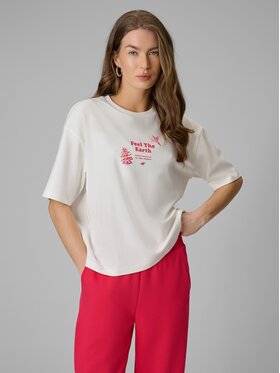 4F 4F T-Shirt 4FRSS26TTSHF3704-11S Biały Regular Fit