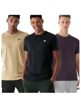 4F 4F Set di t-shirt 4FWSS25TTSHM3956-91S Multicolore Regular Fit